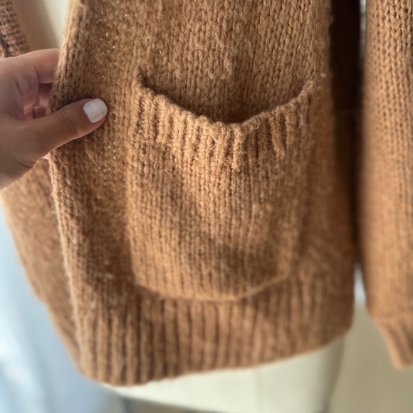 Madewell Cozy Brown Open-Front Cardigan - Picture 4 of 7